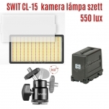 Swit CL15 LED kamera lámpa, SmallRig 2059 1 db!!! rögzítőkonzol, Nanguang BM1 elemtartó